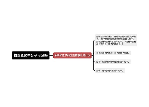 物理变化中分子可分吗