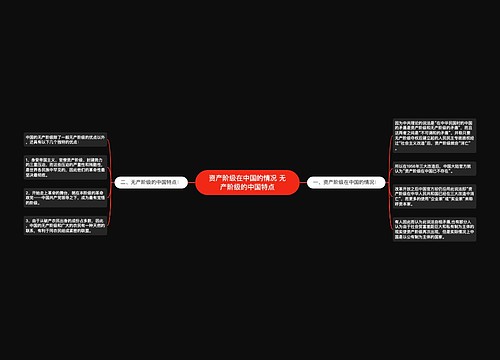 资产阶级在中国的情况 无产阶级的中国特点