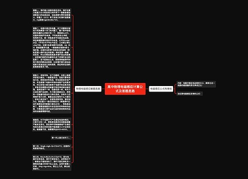 高中物理电磁感应计算公式及答题思路