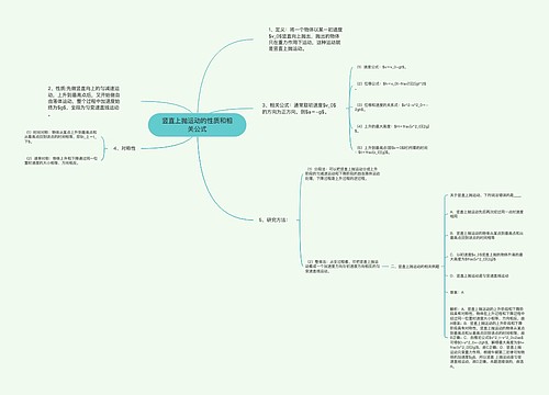 竖直上抛运动的性质和相关公式