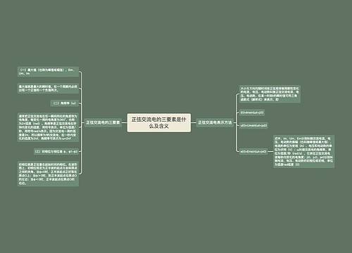 正弦交流电的三要素是什么及含义