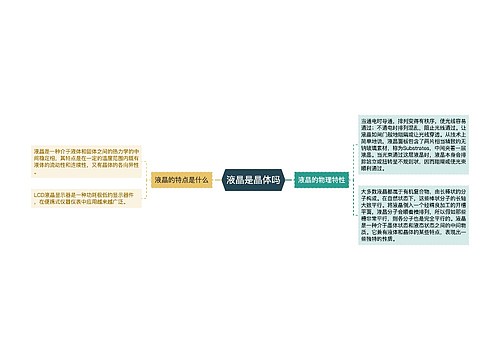 液晶是晶体吗