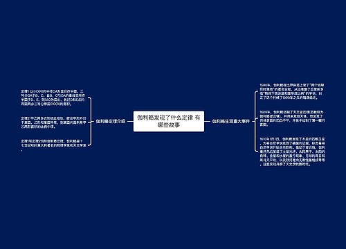 伽利略发现了什么定律 有哪些故事