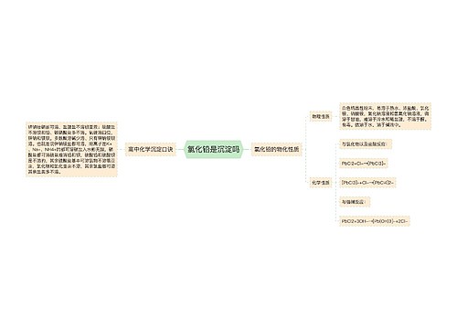 氯化铅是沉淀吗