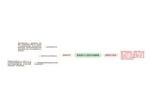 密度是什么意思详细解释