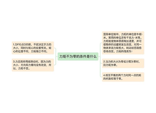 力矩不为零的条件是什么