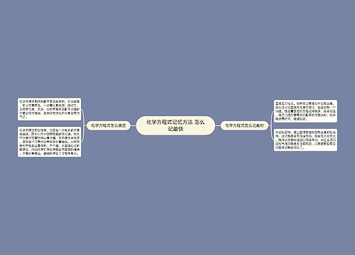 化学方程式记忆方法 怎么记最快