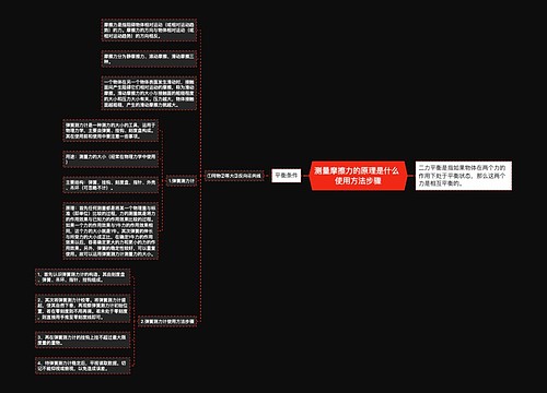 测量摩擦力的原理是什么 使用方法步骤