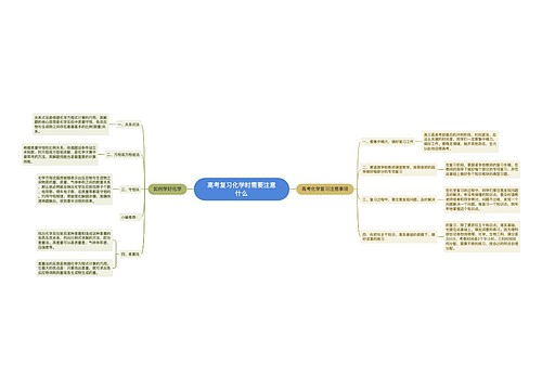 高考复习化学时需要注意什么