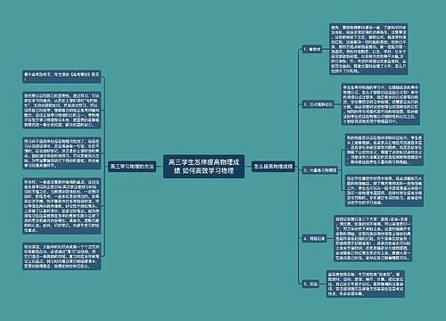 高三学生怎样提高物理成绩 如何高效学习物理