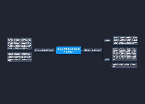 高二快速提高化学成绩的方法和技巧