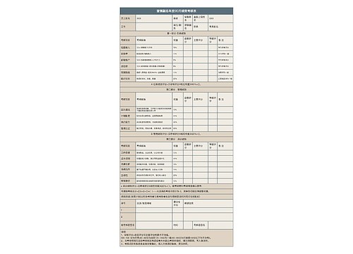 营销副总年度(6)月绩效考核表