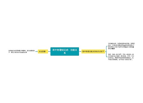 高中物理知识点：功能关系