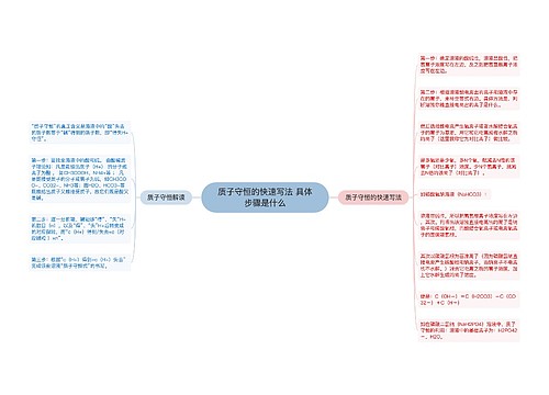 质子守恒的快速写法 具体步骤是什么