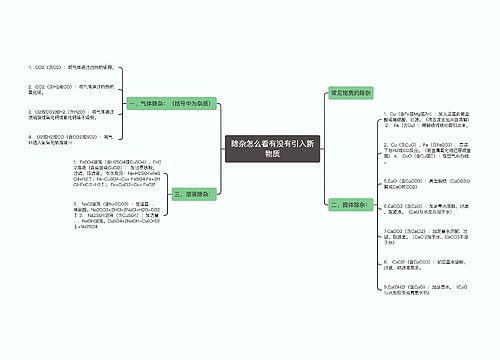 除杂怎么看有没有引入新物质