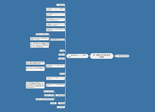 高一物理公式大全总结 很全很全