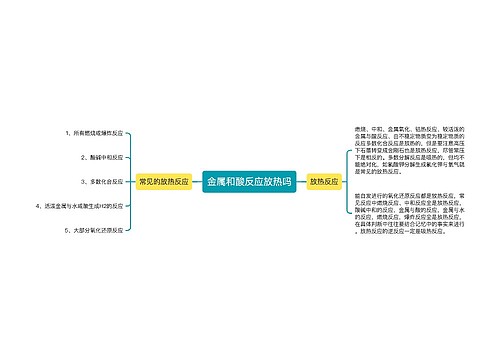 金属和酸反应放热吗