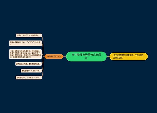 高中物理电势差公式有哪些