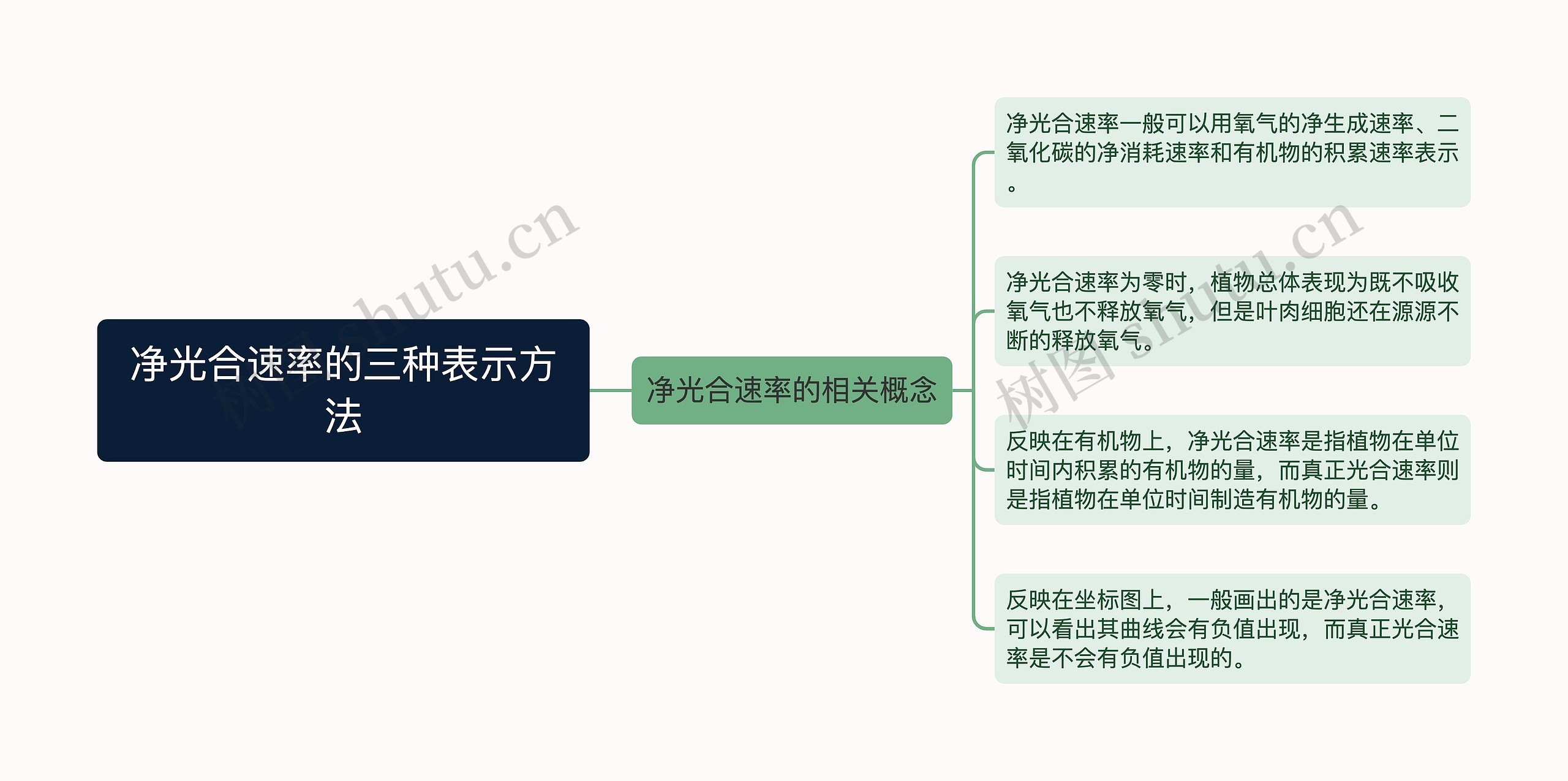 净光合速率的三种表示方法思维导图