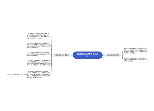 匀速直线运动的特点和规律
