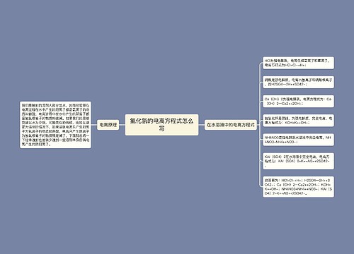 氯化氢的电离方程式怎么写