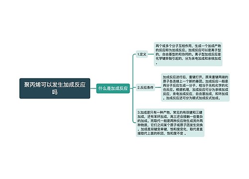 聚丙烯可以发生加成反应吗