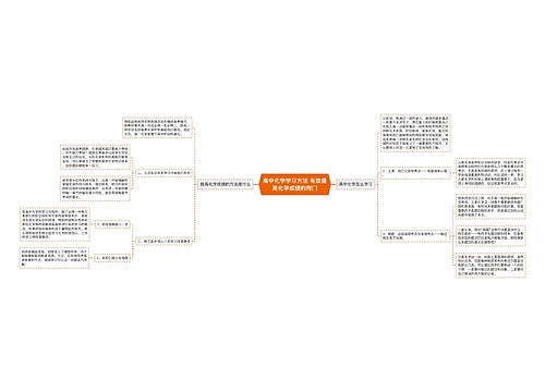 高中化学学习方法 有效提高化学成绩的窍门