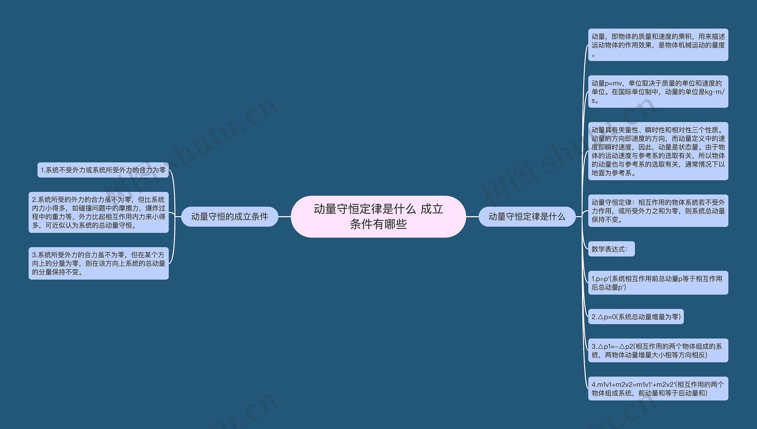 动量守恒定律是什么 成立条件有哪些思维导图