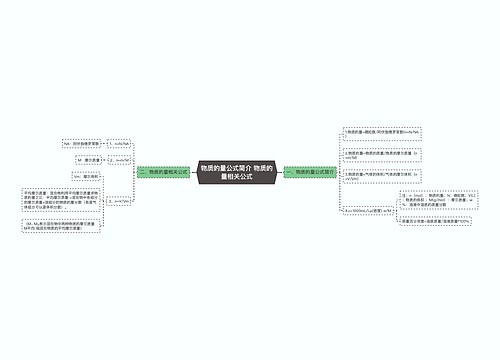 物质的量公式简介 物质的量相关公式