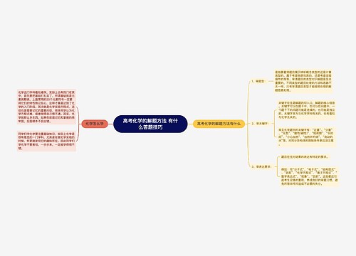 高考化学的解题方法 有什么答题技巧