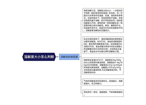 溶解度大小怎么判断