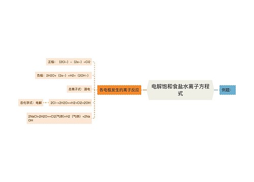 电解饱和食盐水离子方程式