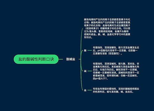 盐的酸碱性判断口诀