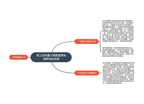 高三如何最大限度提高物理学科的成绩