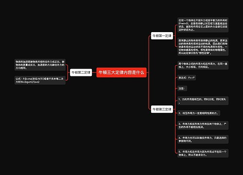 牛顿三大定律内容是什么