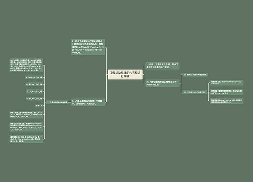 卫星运动规律的内容和运行规律