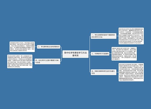 高中化学有哪些学习方法最有效