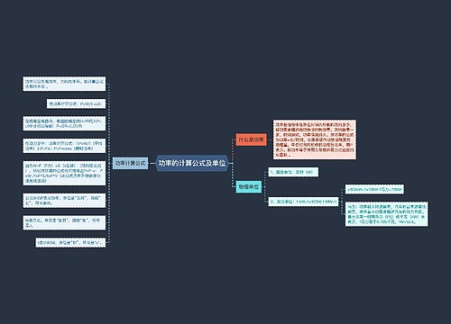 功率的计算公式及单位