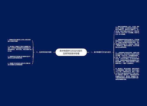 高中物理学习方法与技巧 怎样学好高中物理