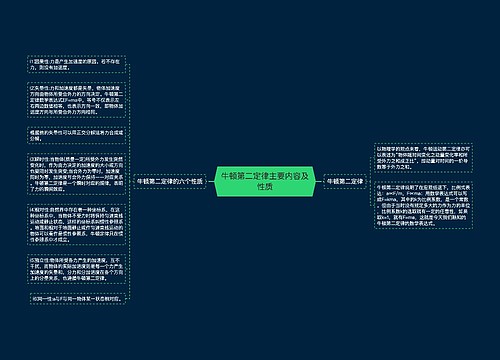 牛顿第二定律主要内容及性质