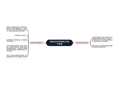 物体运动状态有哪三种高中物理