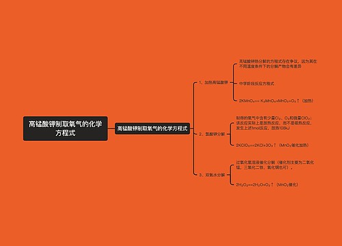 高锰酸钾制取氧气的化学方程式