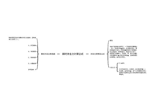 瞬时冲击力计算公式