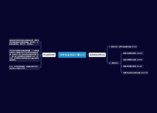 功率电流电压计算公式