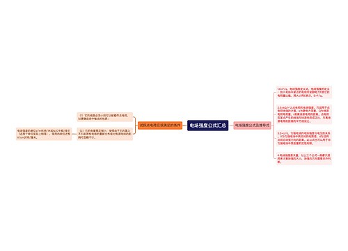 电场强度公式汇总
