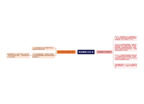 电场强度公式汇总