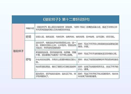 《骆驼祥子》章节感悟及好词好句专辑-4