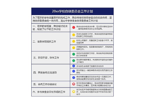 20xx学校自律委员会工作计划