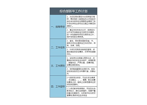 综合部新年工作计划