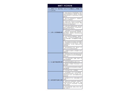 销售下一年工作计划